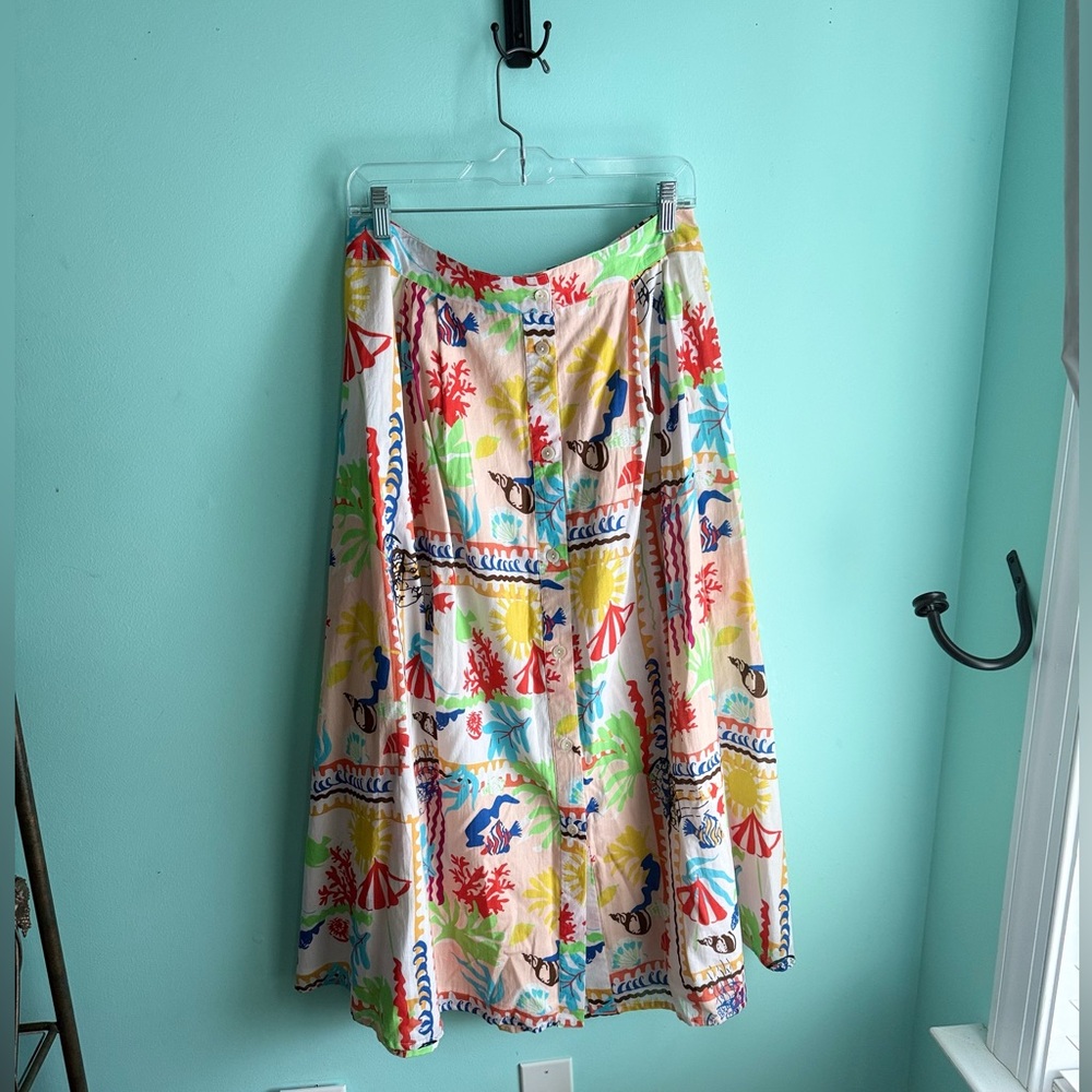 En Crème Cotton Maxi Skirt (L)
